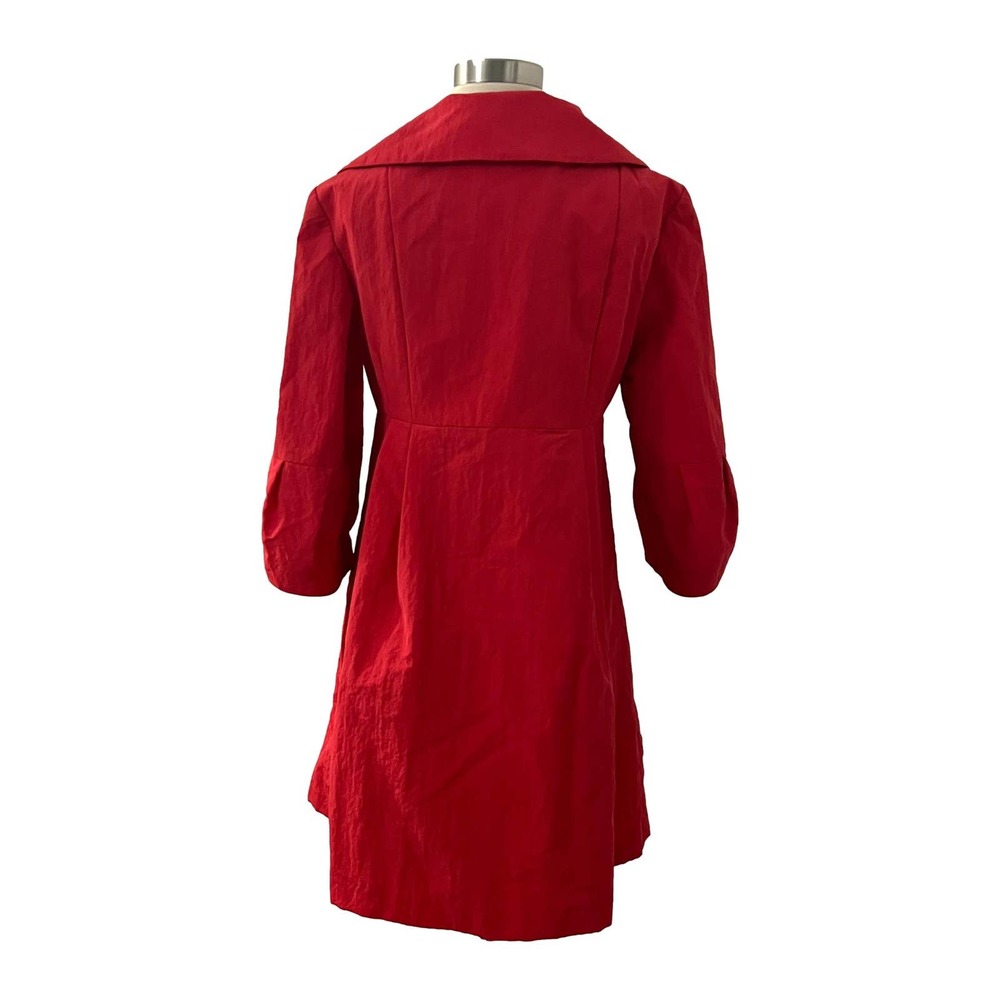 Nanette Lepore Red Button Front Jacket Size 6 EUC - Picture 4 of 12